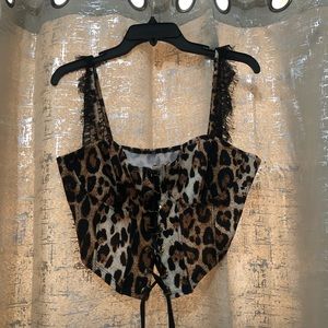 PLT Animal print vintage looking corset